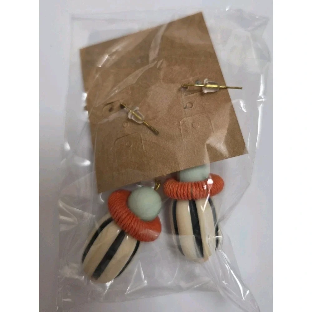 Plunder Earrings Lot Of 3 NWT Boho Statement Gold Cork Jewelry‎ Set ✨